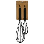 Wholesale - 2 Pack Whisk Set with Sillicone Heads and Handles C/P 48, UPC: 195010013604